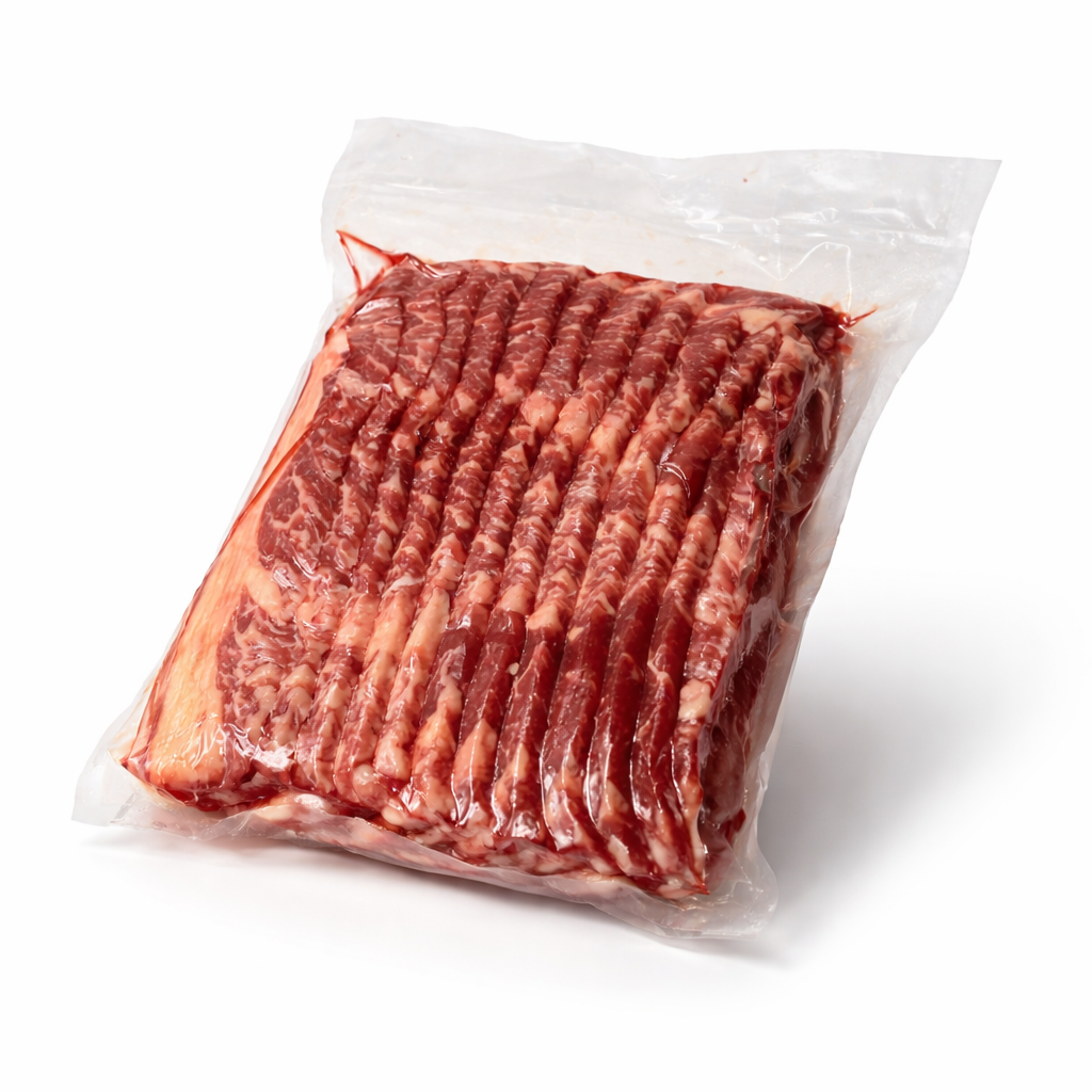 thịt bò ba chỉ cắt lát 1kg